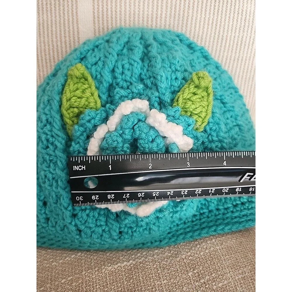 Winter Stocking Cap Crochet Beanie Hat With Flower. Handcrafted Winter Hat. Cute